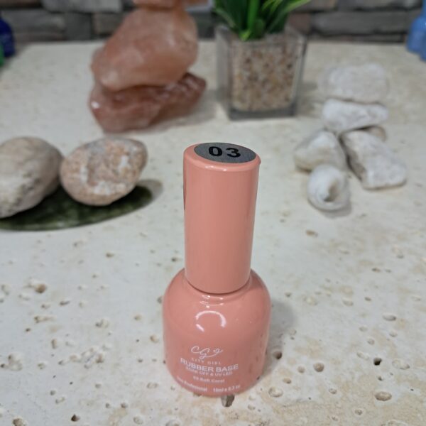 RUBBER BASE SOAK-OFF UV/LED #03 - 15ML CITY GIRL
