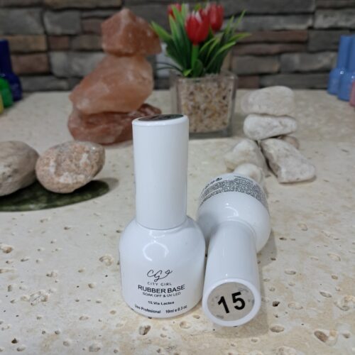 RUBBER BASE SOAK-OFF UV/LED #15 - 15ML CITY GIRL
