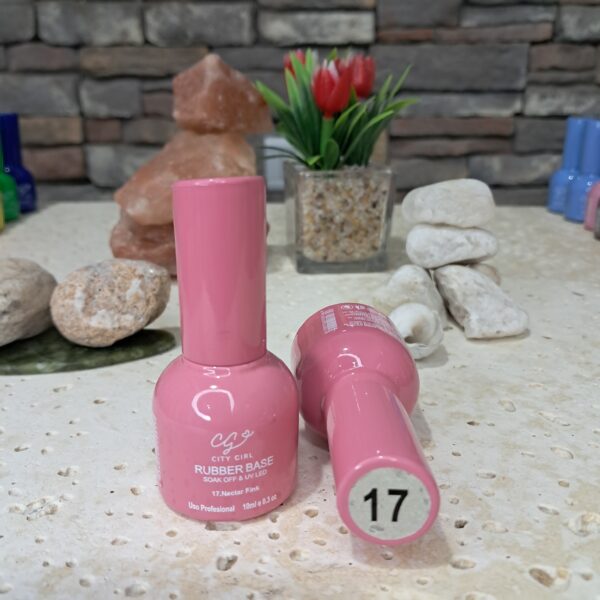 RUBBER BASE SOAK-OFF UV/LED #17 - 15ML CITY GIRL