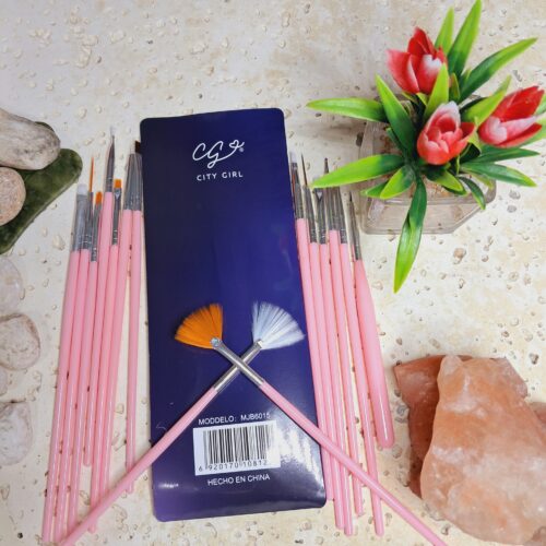 ST DE PINCELES FULL NAIL ART 15PCS CITY GIRL