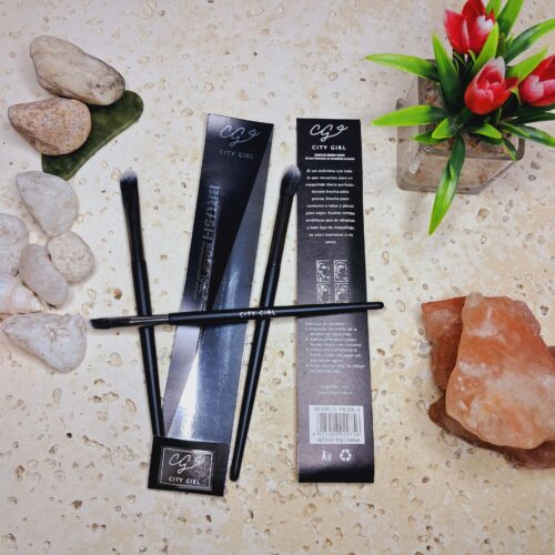 BRUSH MAKEUT TOOP PRODESSIONAL & FASHION 3PCS CITY GIRL