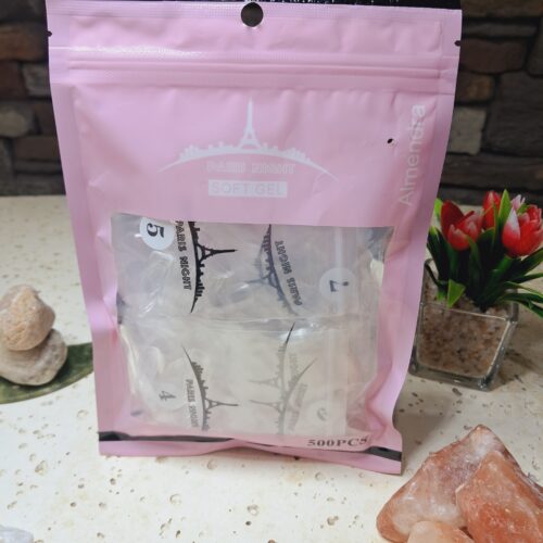 BOLSA SOFTGEL  CORTAS ALMENDRA 500 PCS  PARIS NIGHT