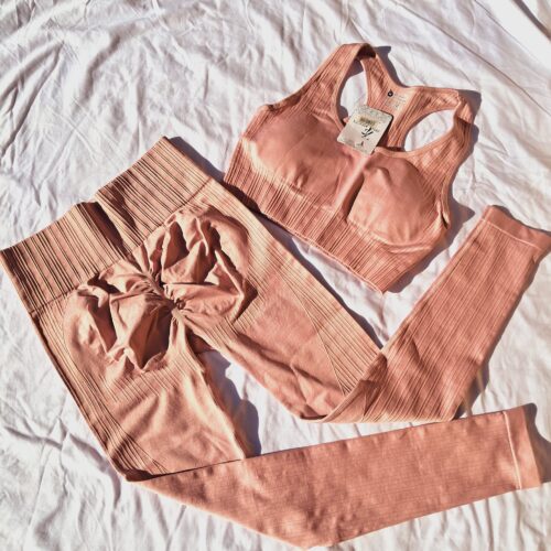 CONJUNTO MUSCULOSA SALMON TALLE M  A227A ZETA BEAUTY