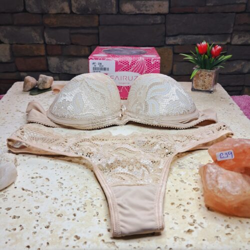 LENCERIA CONJUNTO LESS NUDE 239 TALLE 90 FAIRUZ