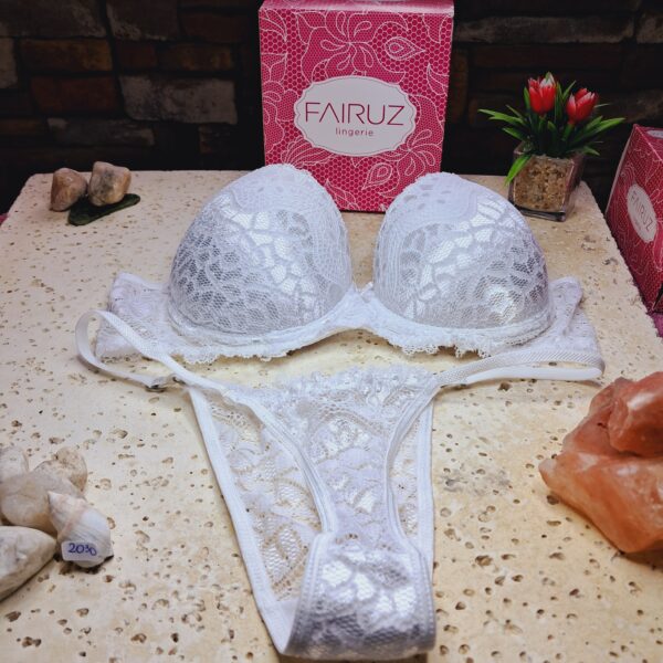 LENCERIA CONJUNTO LESS BLANCO 2030 TALLE 90 FAIRUZ