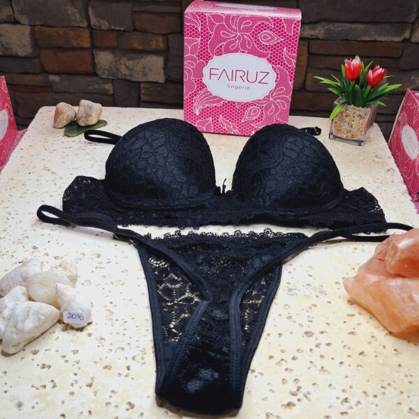 LENCERIA CONJUNTO LESS NEGRO 2030 TALLE 85 FAIRUZ