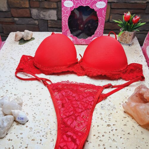 LENCERIA CONJUNTO LESS ROJO 238 TALLE 95 FAIRUZ