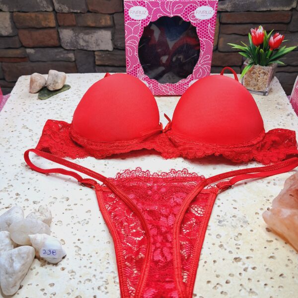 LENCERIA CONJUNTO LESS ROJO 238 TALLE 95 FAIRUZ