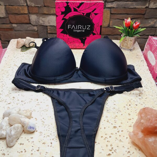 LENCERIA CONJUNTO NEGRO LESS 2046 / TALLE 100 FAIRUZ LENCERIA