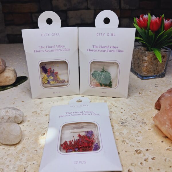 FLORES SECAS PARA UÑAS 12 PCS CITY GIRL