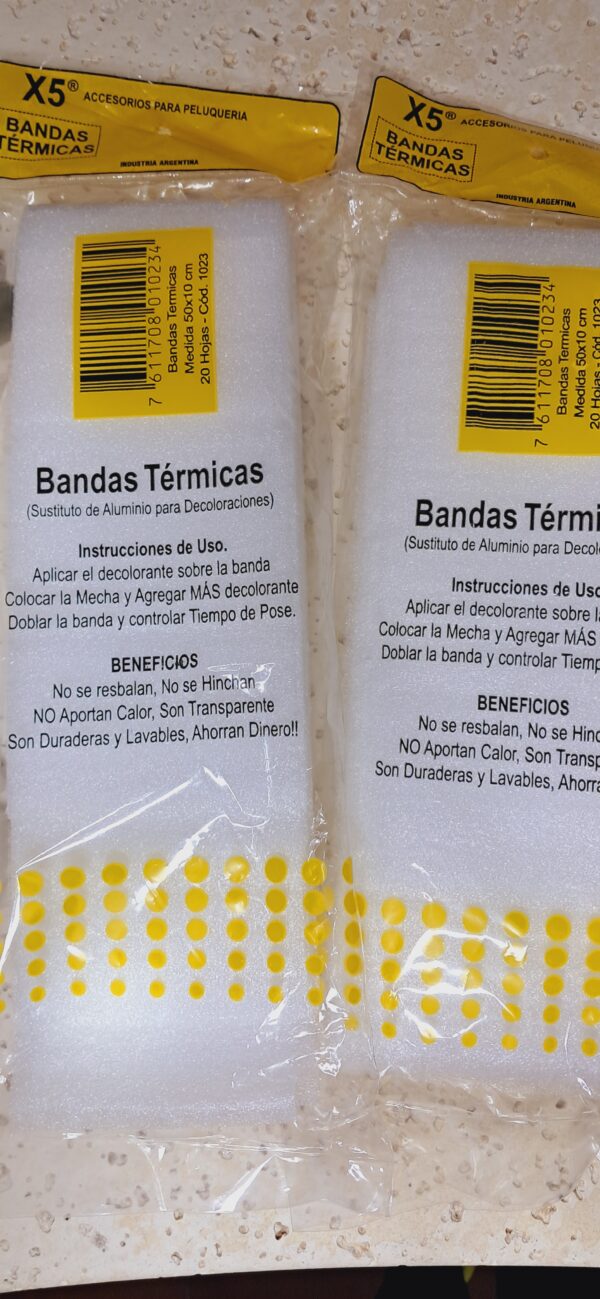 BANDAS TERMICAS 20 HOJAS 50X10 CM COD /1002