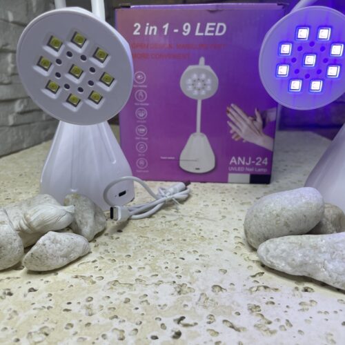 LAMPARA PARA SOFT GEL BLANCA -ANJ 24 2 EN 1 -9 LED